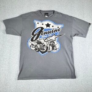 Vintage Y2K Alpinestars Racing Genuine T SHIRT Mens XL Gray Graphic Blue Retro